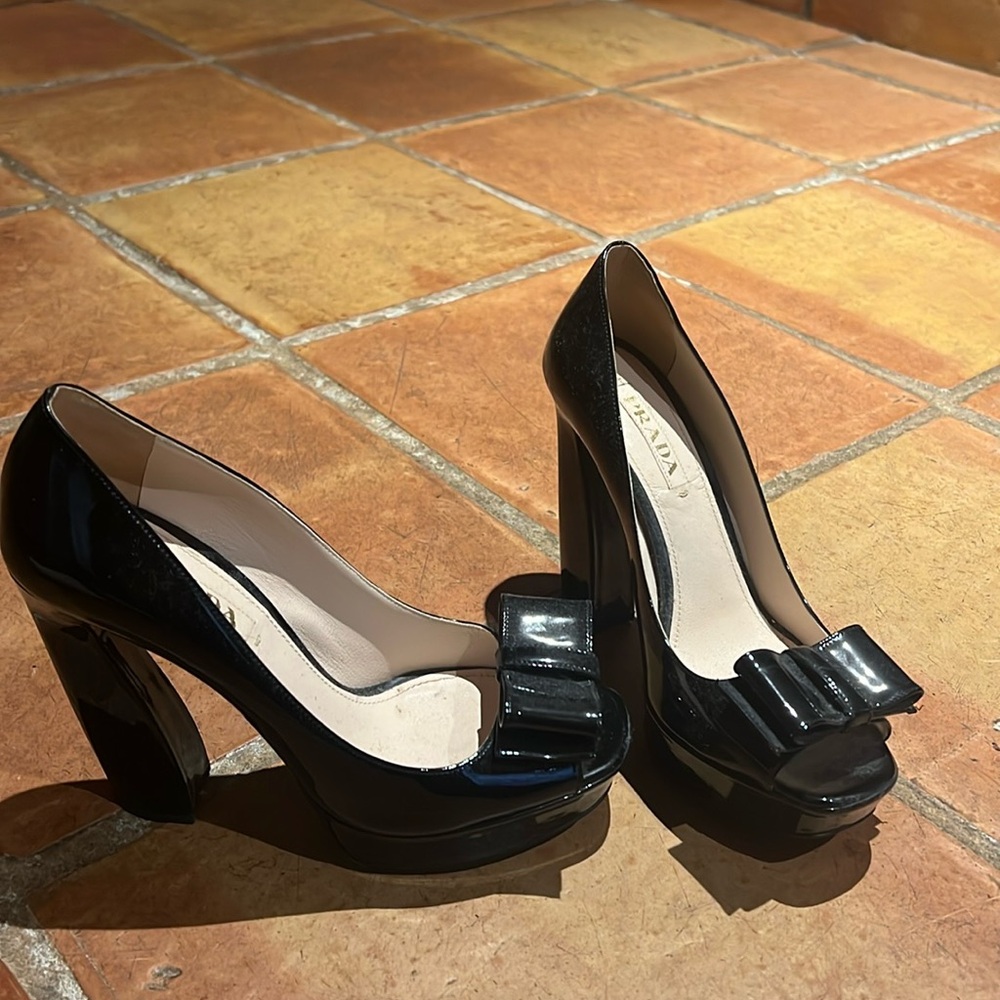 Prada chunky heels